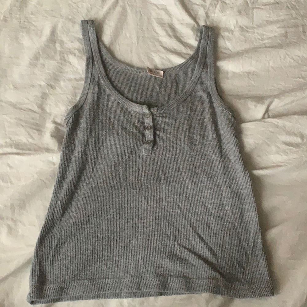 pacsun grey cropped tank top